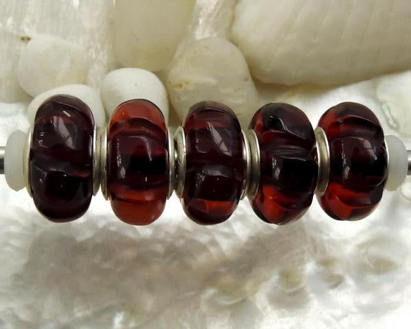 Facted Pumkin Shape Amber Cherry Colour 2