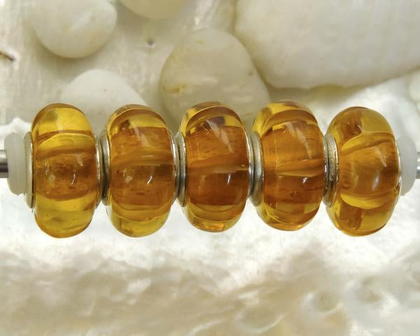 Facted Pumkin Shape Amber Cognac Colour 2