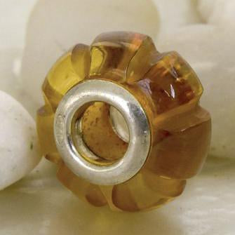 Facted Pumkin Shape Amber Cognac Colour