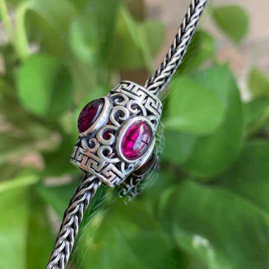 Gemstone Silver Gold Barrel Beads Rhodolite Artificial Sapphire Opal Moonstone Amethyst peridot for European Charm Bracelets
