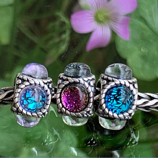 Ampearlbeads Beautiful Glass or Natural Gemstone Silver Beads for European Charm Bracelets