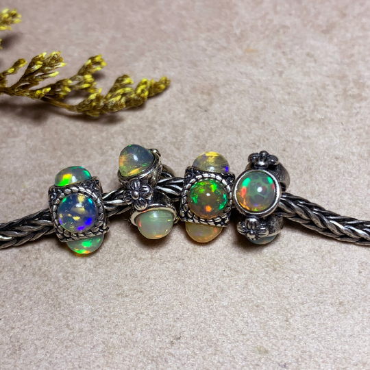 Ampearlbeads Beautiful Glass or Natural Gemstone Silver Beads for European Charm Bracelets