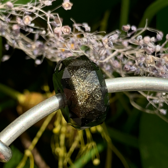 Faceted Golden Sand Obsidian Gold Sheen Obsidian Gemstone Beads