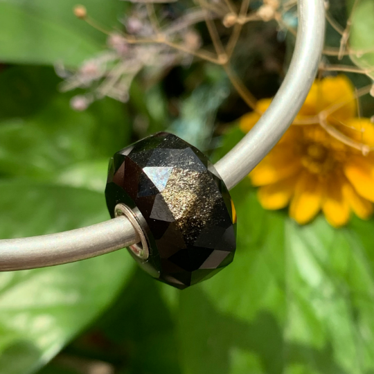 Faceted Golden Sand Obsidian Gold Sheen Obsidian Gemstone Beads