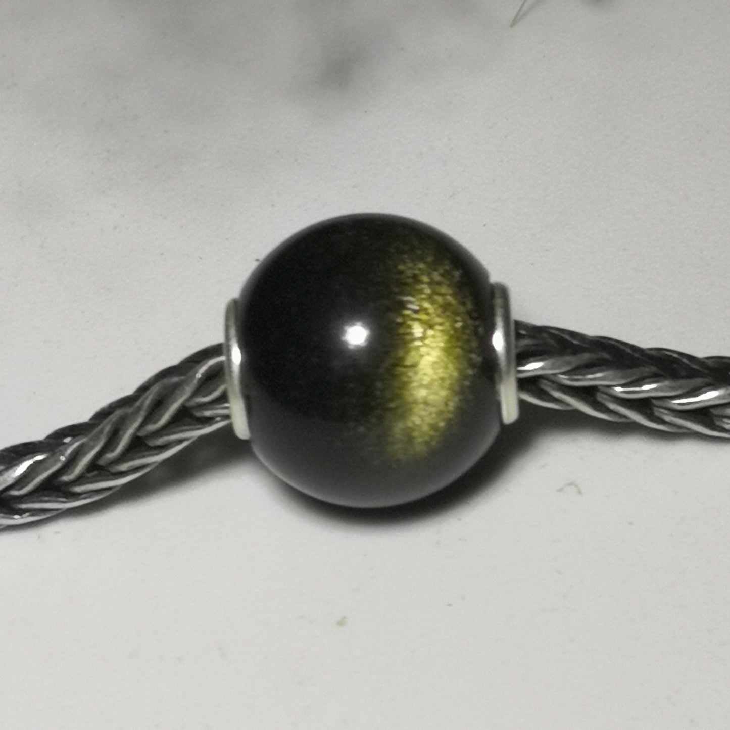 Golden Obsidian Stone Mini Round Bead 3