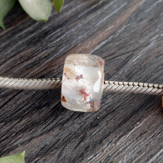 Awesome Faceted Golden or Copper Rutilated Quartz Beads with Small Core for Panfora or Trollbeads Bracelets