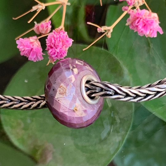 Faceted Gorgeous Ruby Value Beads Genuine Jewellery with Silver Core Suitable for European Bracelets
