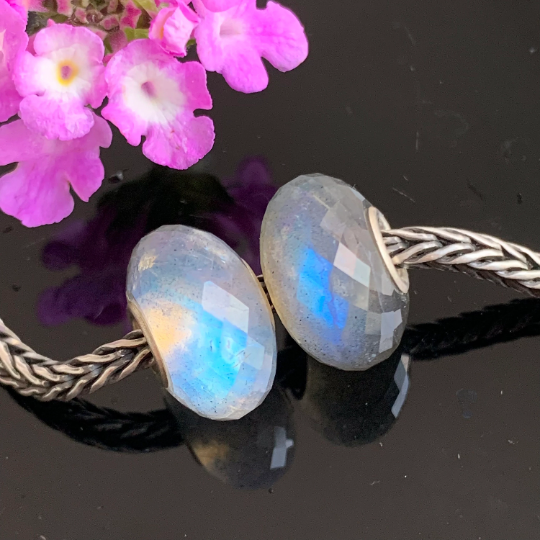 Labradorite Beads Medium Size ~15mm Transparent Quartz Flashy Jewelry Gemstone Beads for Pandora Bangle and Trollbeads Bracelet
