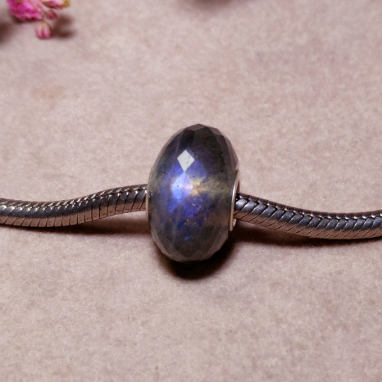 Labradorite Beads Medium Size ~15mm Transparent Quartz Flashy Jewelry Gemstone Beads for Pandora Bangle and Trollbeads Bracelet