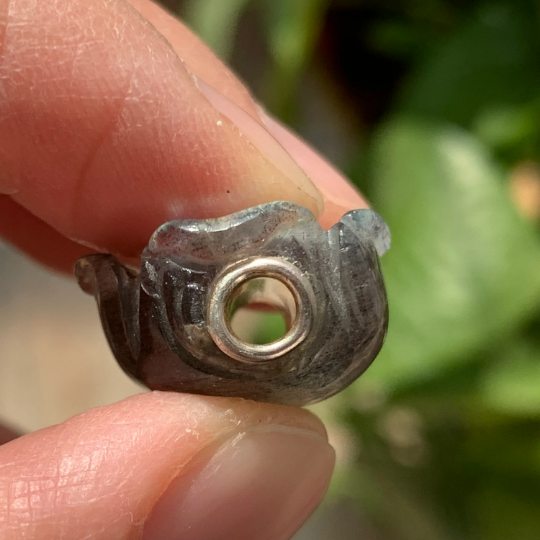 Labradorite Beads Stunning Carved Rose Labradorite Beads Natural Gemstone Beads for Trollbeads Bracelet