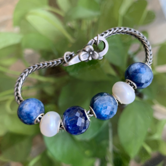 Ampearlbeads Faceted Amethyst Strawberry Labradorite Mini Beads with Silver Core Fit European Charm Bracelets