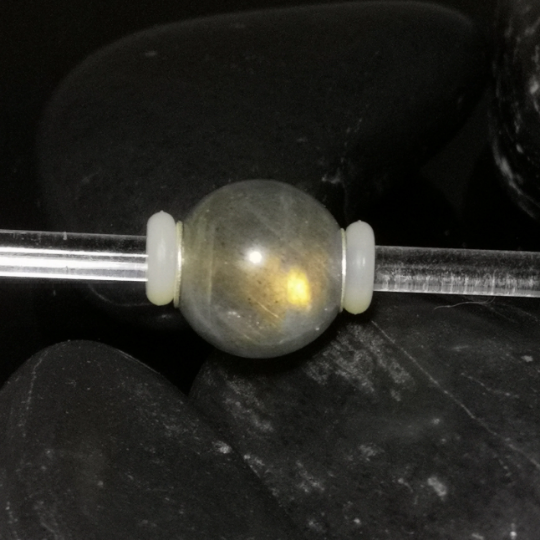 Labradorite Mini Round Bead Non-Transparent Gemstone Compatible Small Bracelet Sterling Ampearlbeads European Gemstone