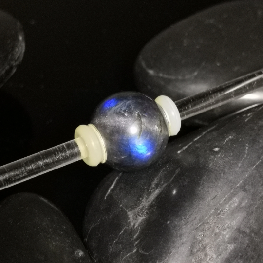 Labradorite Mini Round Bead Non-Transparent Gemstone Compatible Small Bracelet Sterling Ampearlbeads European Gemstone