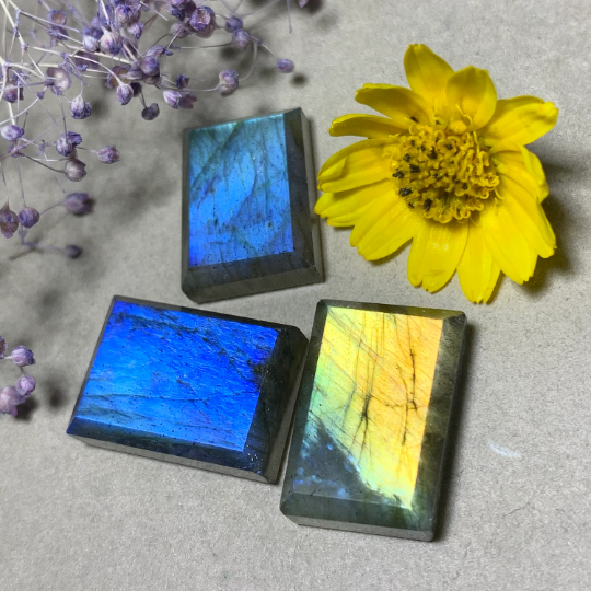 Labradorite Ring Surface Handmade Rectangle Semiprecious Gemstone Ring Surface Shifting Color Gemstone Labradorite Pendant