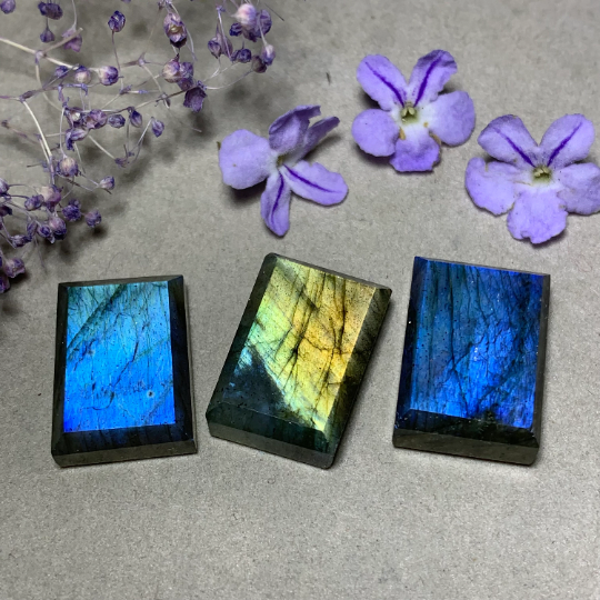 Labradorite Ring Surface Handmade Rectangle Semiprecious Gemstone Ring Surface Shifting Color Gemstone Labradorite Pendant