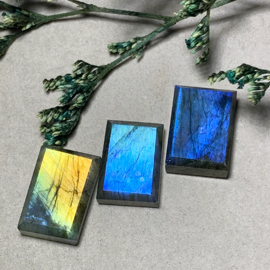 Labradorite Ring Surface Handmade Rectangle Semiprecious Gemstone Ring Surface Shifting Color Gemstone Labradorite Pendant