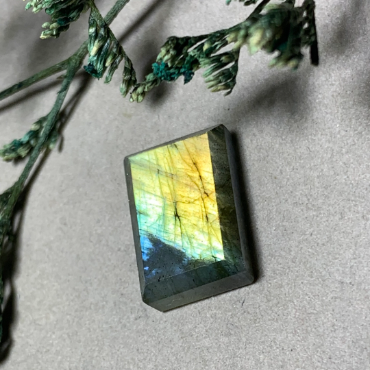 Labradorite Ring Surface Handmade Rectangle Semiprecious Gemstone Ring Surface Shifting Color Gemstone Labradorite Pendant