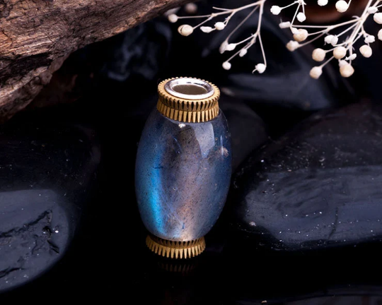 Labradorite Stone Steam Bead fits European Charms Bracelets Wedding Gift for Women