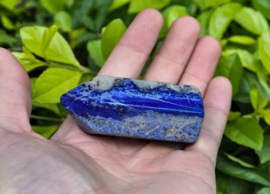 Natural Hexagonal Solid Lapis Lazuli Gemstone Ampearlbeads