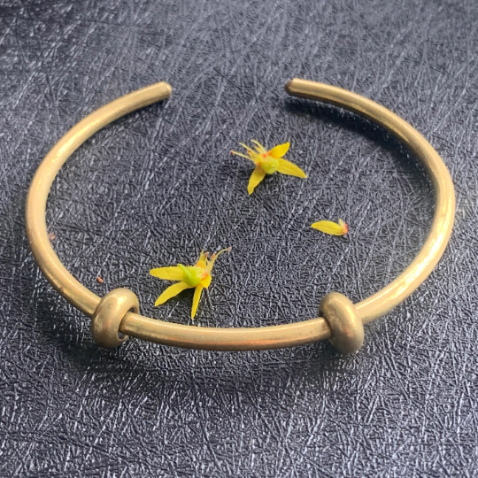 14-16cm 5.5-6.5 inch Lovely Handmade Copper Bangles Bracelets and Copper Stoppers for Ampearlbeads Trollbeads Beads Pandora Beads
