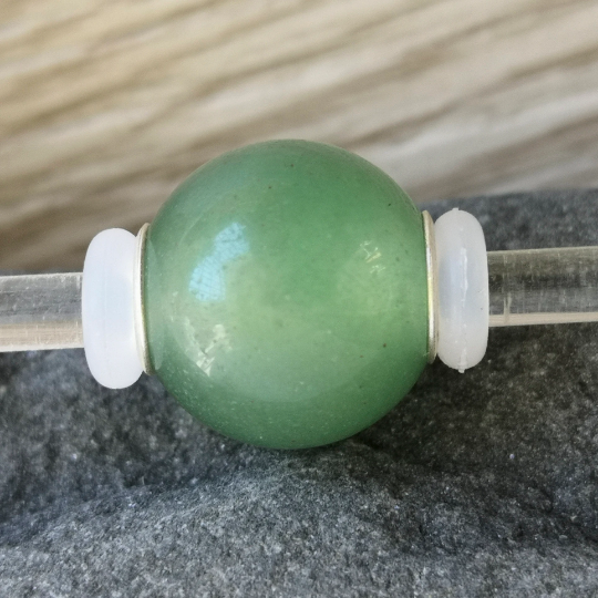 Mini Round Bead Green Aventurine Green Charms Bracelet Compatible Small Bracelet Sterling Ampearlbeads European Gemstone
