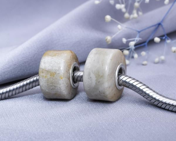 Polished Chrysanthemum Stone Bead 6