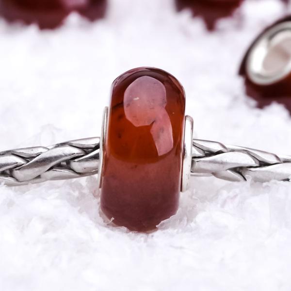 Polished Hessonite Garnet Bead 2