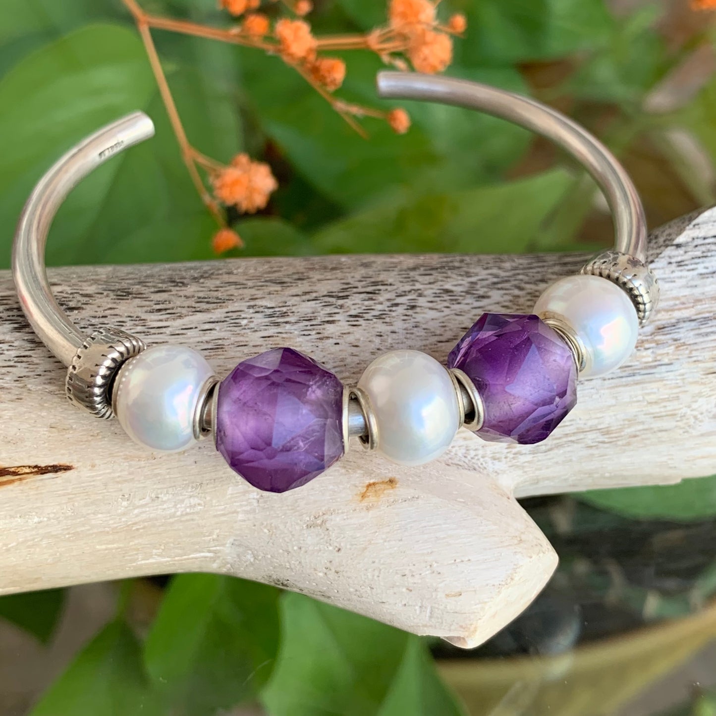 Polyhedral Faceted Amethyst Beads Natural Gemstone Round Beads Ampearlbeads