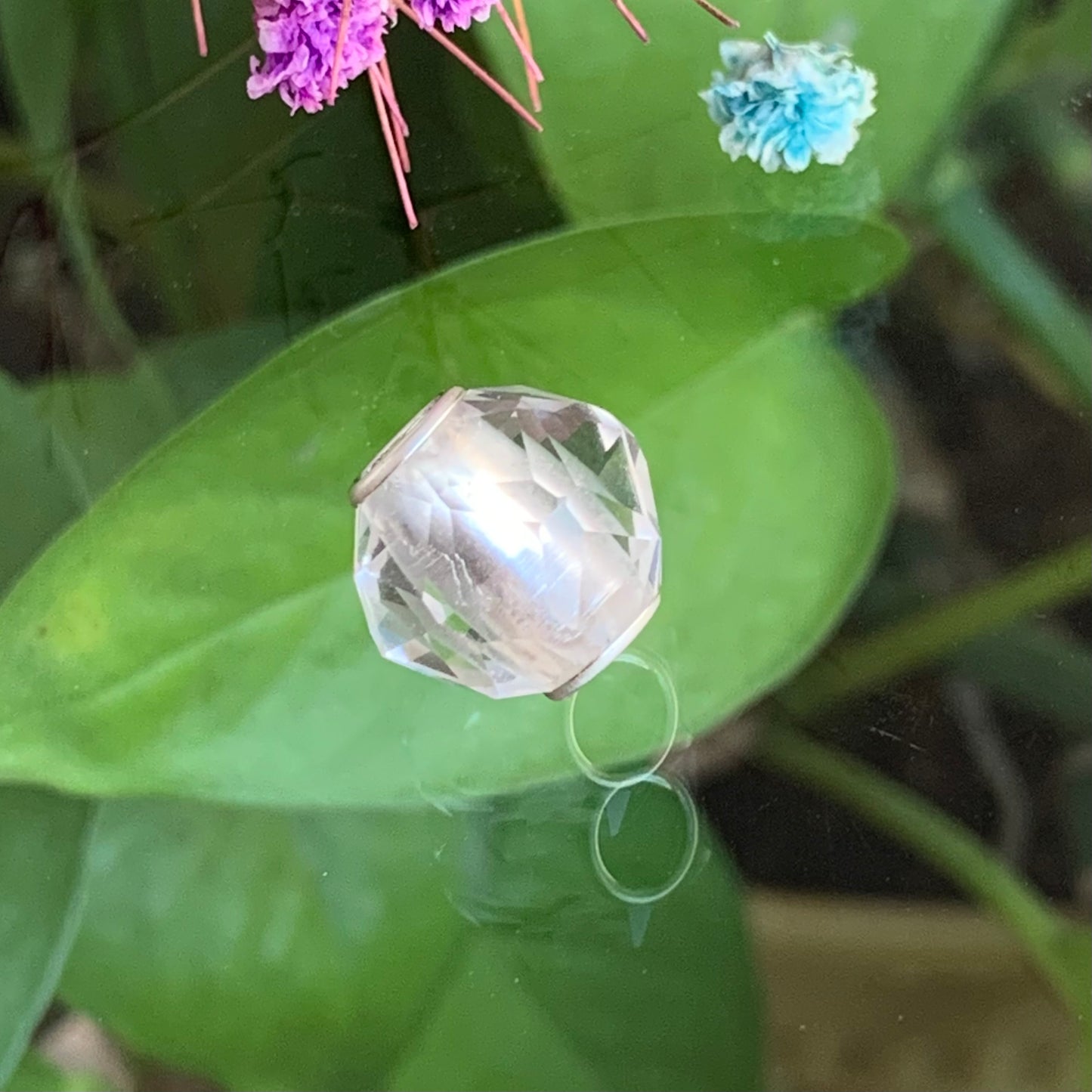 Polyhedral Faceted Amethyst White Crystal Quartz Beads Aquamarine Grape Stone Natural Gemstone