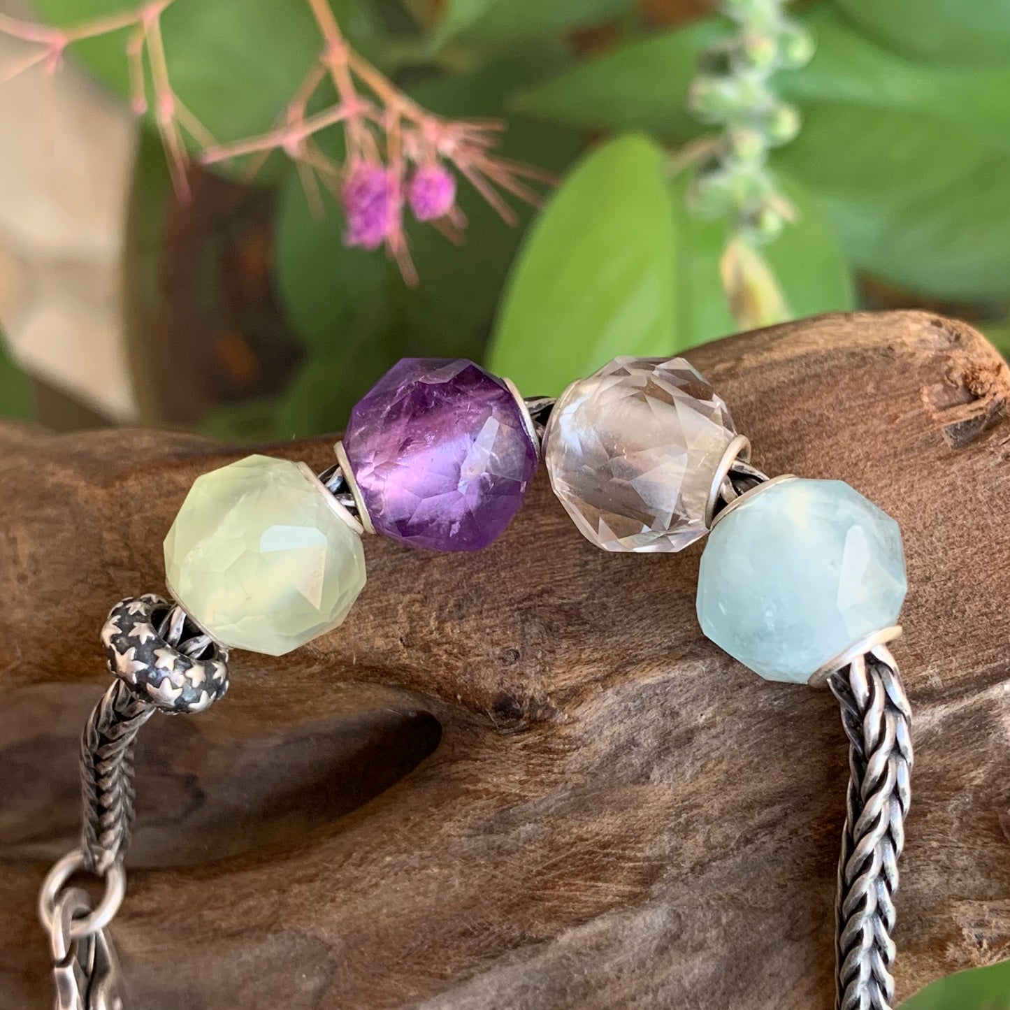 Polyhedral Faceted Amethyst White Crystal Quartz Beads Aquamarine Grape Stone Natural Gemstone