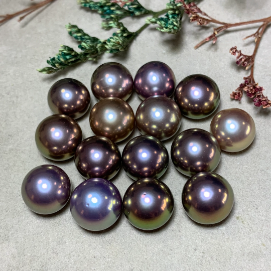 Purple Gold Rosegold lilac Freshwater Pearl Beads with Small Core for European Trollbeads Bracelets or Pandora Bangles