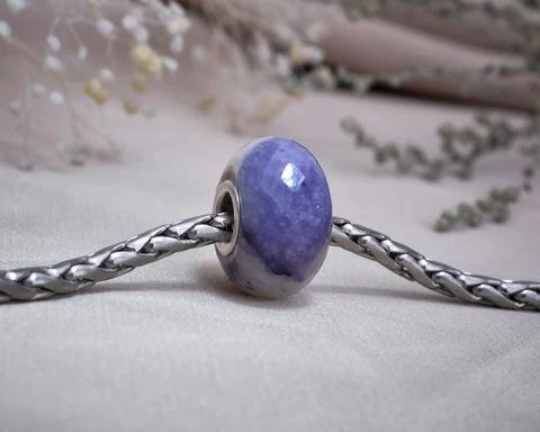 Energetic Purple Opal Gemstone Genuine Jewllery with Sterling Silver Core for European Bracelet
