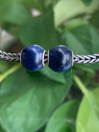 Ampearlbeads Ruby or Sapphire Mini Round 10mm Beads Fit European Trollbeads Bracelets and Some of the Pandora Bangles