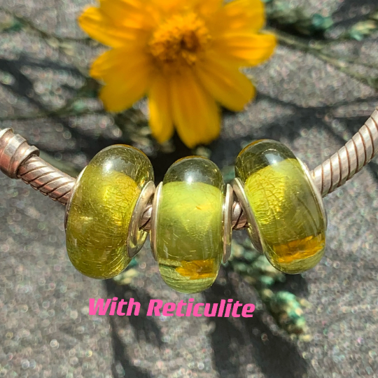 Smooth Green Amber Beads Marvellous Ampearlbeads Fit Big Core European Charm Bracelets or Bangles