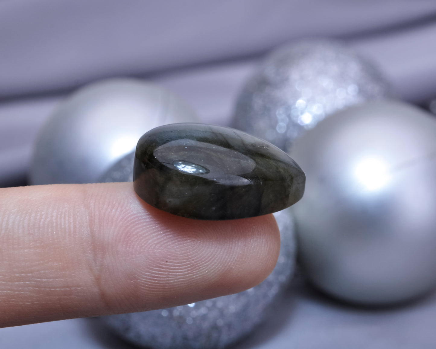 Pear Cabochon Smooth Labradorite Gemstone