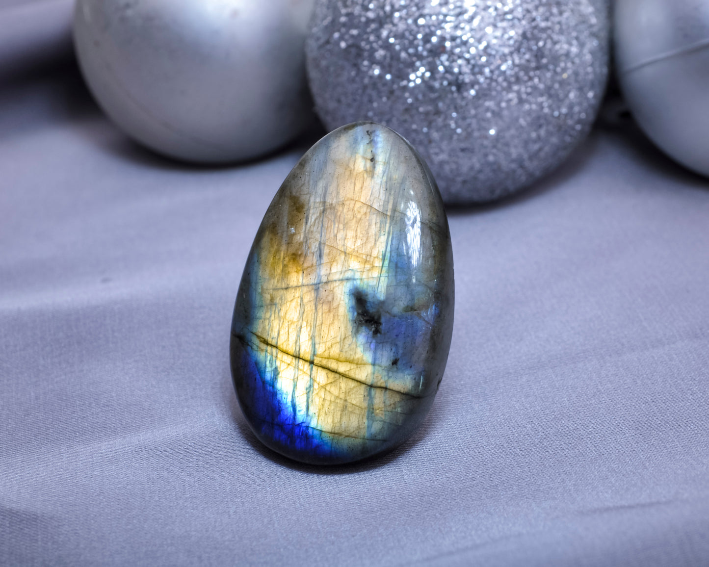 Smooth Pear Cabochon Labradorite Gemstone