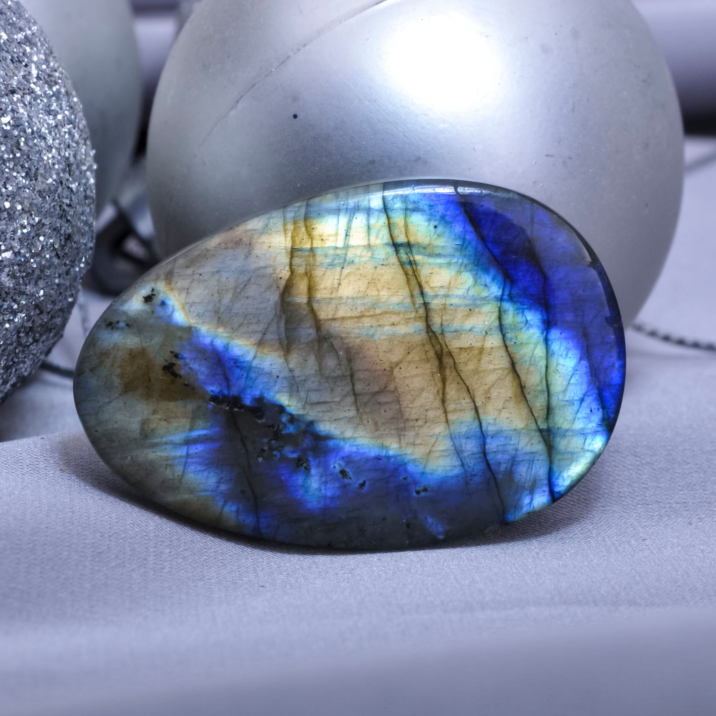Smooth Pear Cabochon Labradorite Gemstone
