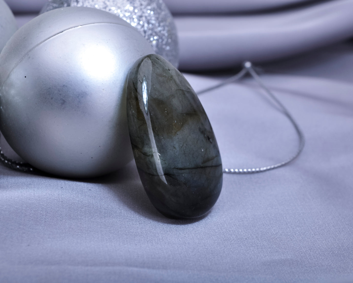 Smooth Pear Cabochon Labradorite Gemstone