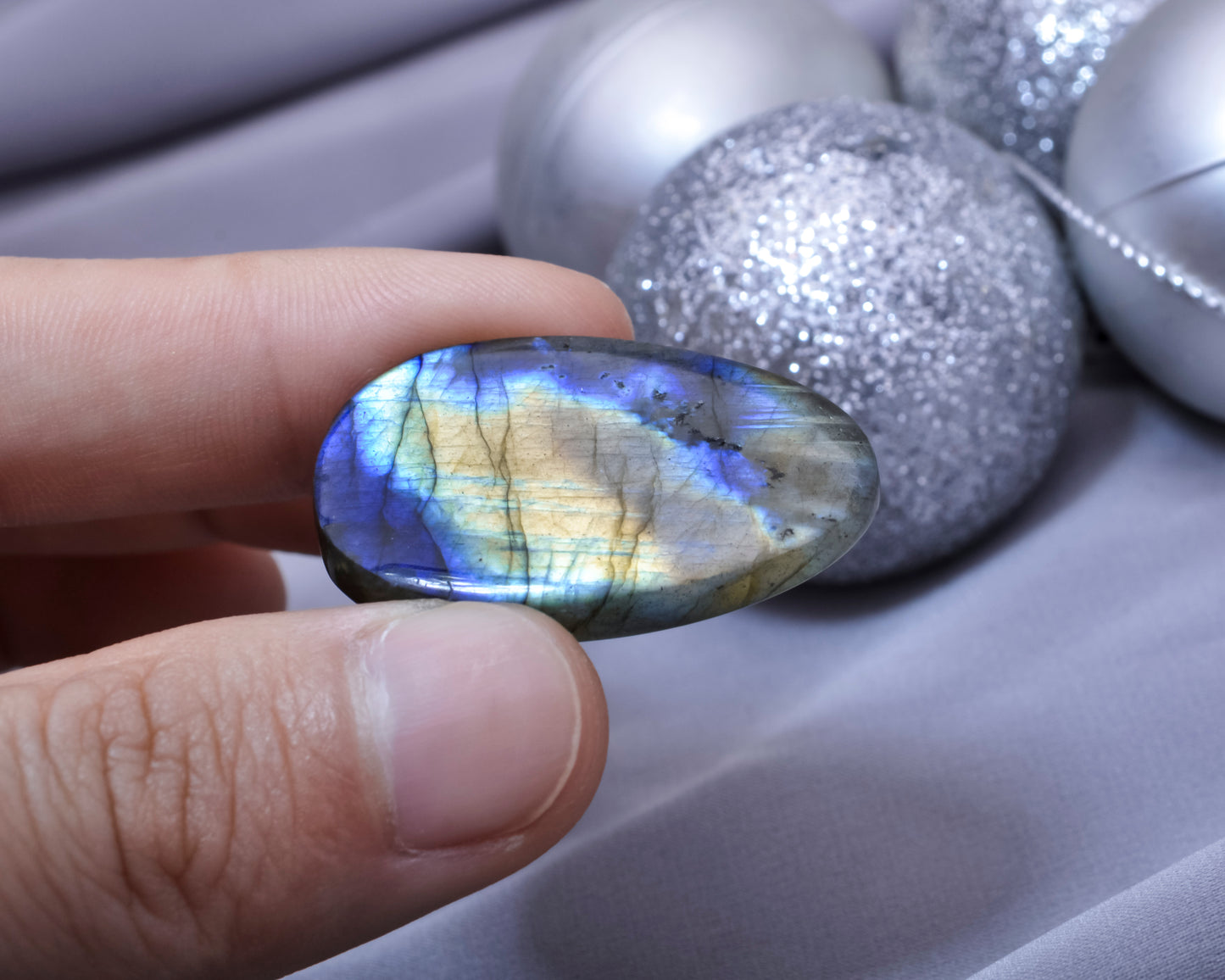 Smooth Pear Cabochon Labradorite Gemstone