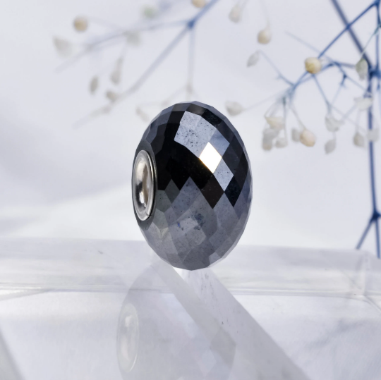 Steel Hematite Beads Gorgeous Unique Gemstone with Flashy Stone Core Small Hole Faceted Charm Bracelet for Women