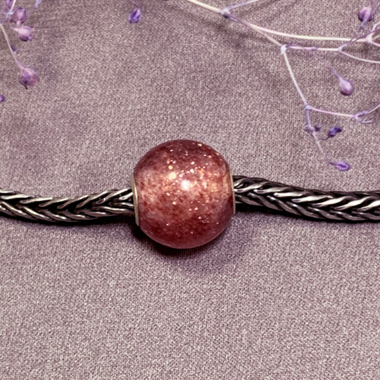 Nautral Sheening Strawberry Quartz Beads Mini Round Small Core beads for European Charm Trollbeads Bracelets or Pandora Bangles