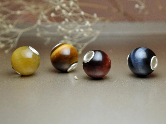 Tiger's Eye Mini Round Beads Red Brown Blue or Yellow Tiger's Eye Beads Ampearlbeads