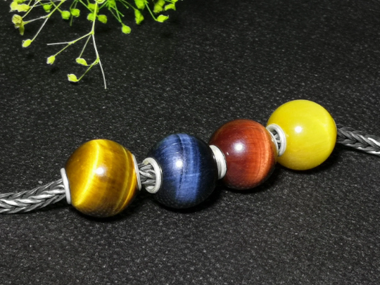 Tiger's Eye Mini Round Beads Red Brown Blue or Yellow Tiger's Eye Beads Ampearlbeads
