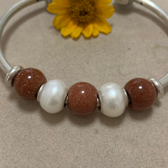 Low Price Value White Freshwater Pearl Beads with Small Core for European Charm Trollbeads Bracelets or Some Pandora Bangles