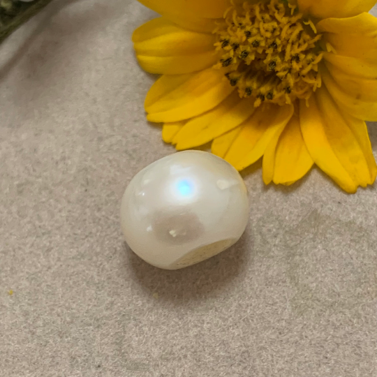 Low Price Value White Freshwater Pearl Beads with Small Core for European Charm Trollbeads Bracelets or Some Pandora Bangles