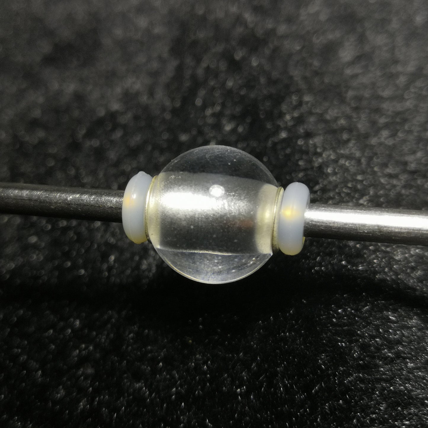 White Amethyst Mini Round Bead 1