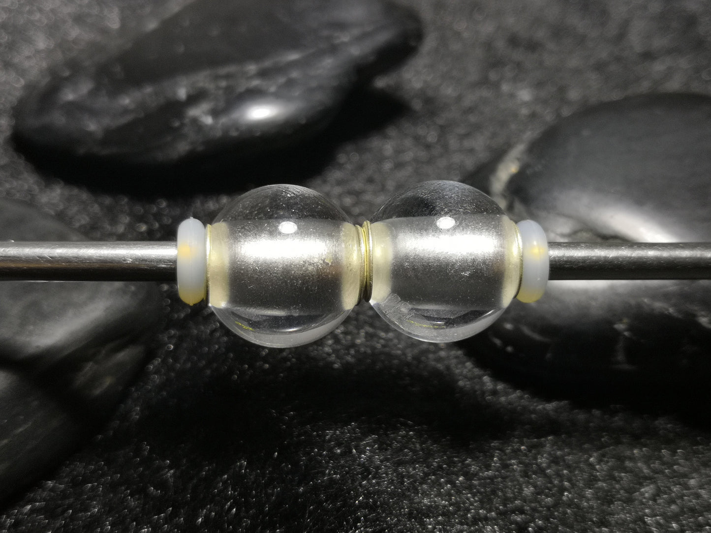 White Amethyst Mini Round Bead 6