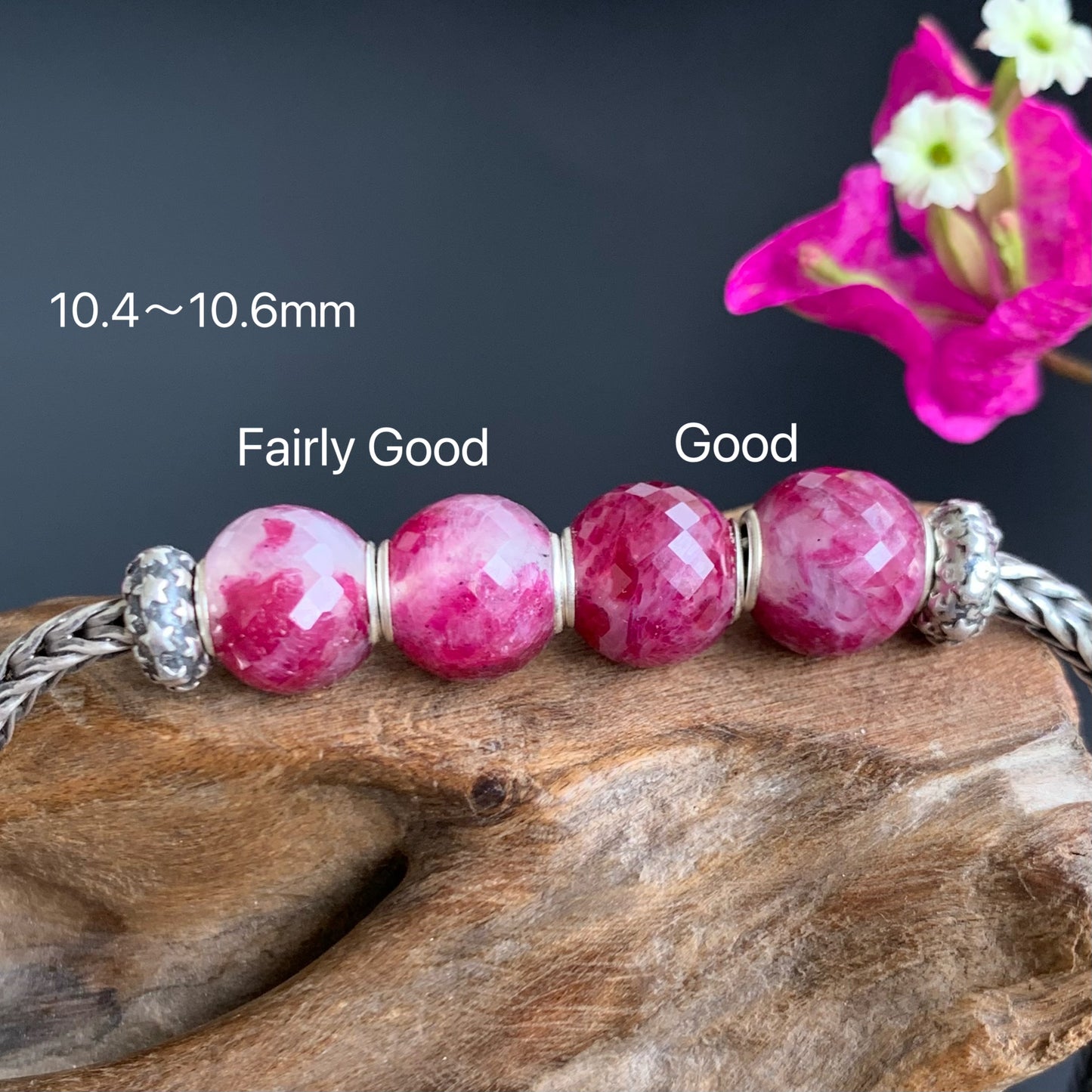 Natural Faceted Round Ruby Beads Ruby Hand Made Jewelry with Small Core for Charm Bracelets