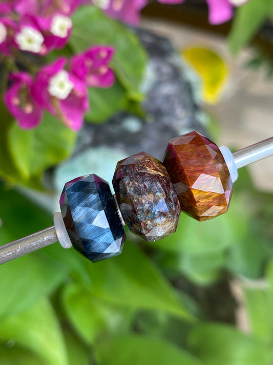 Ampearlbeads Beautiful Faceted Tiger's Eye and Pietersite Beads
