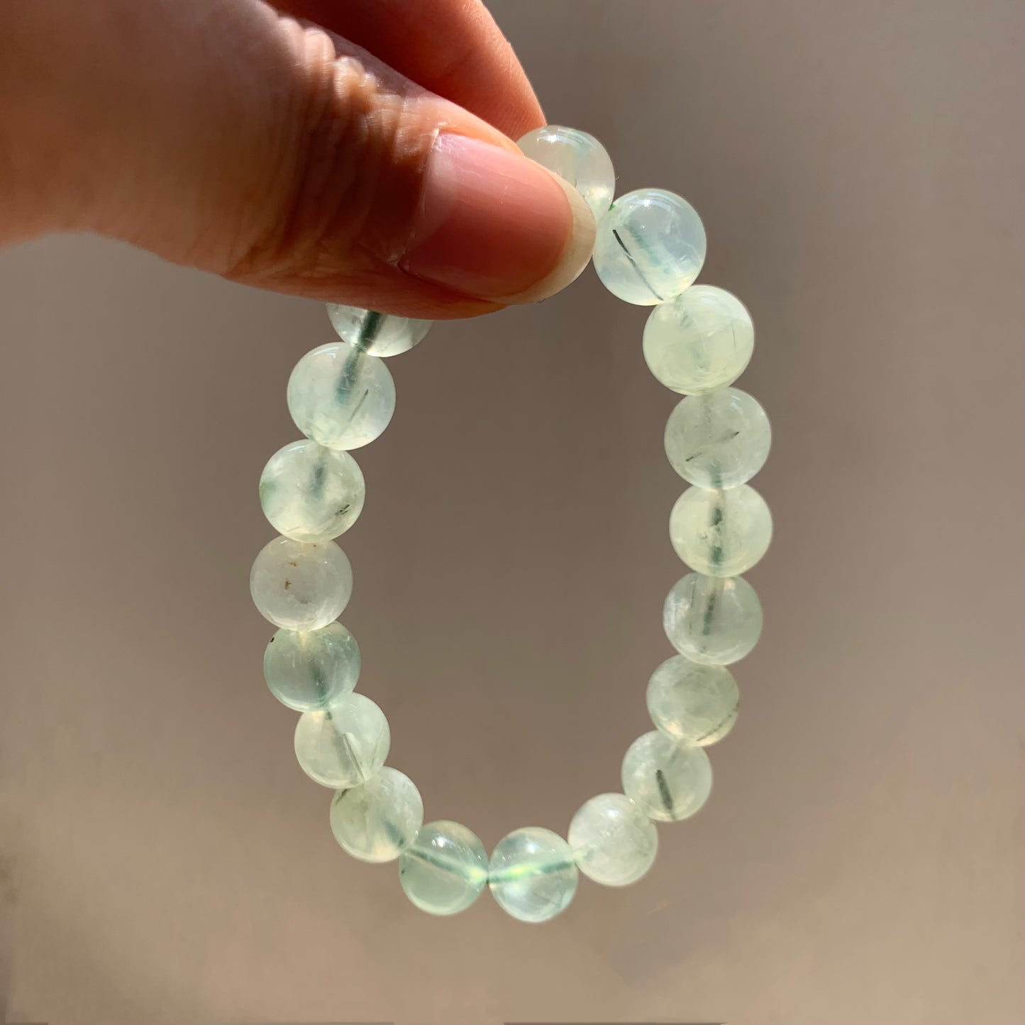 Ampearlbeads Gemstone Bracelets Prehnite Bracelets grape stone Bracelets for women and men